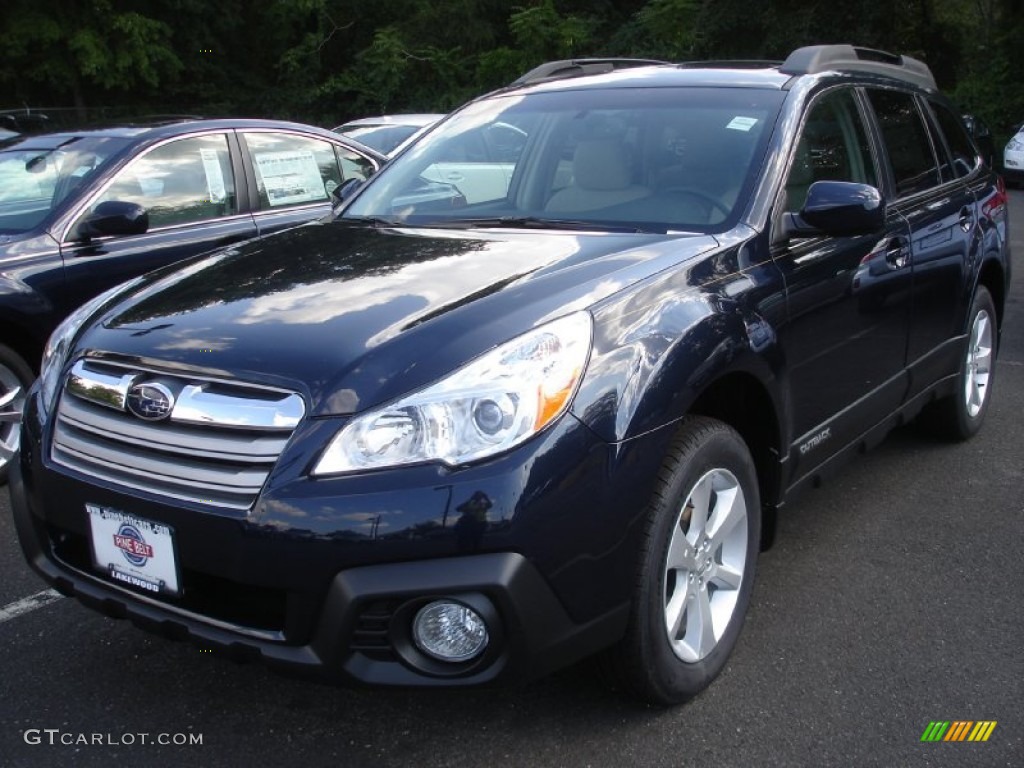 2014 Outback 2.5i Premium - Deep Indigo Pearl / Ivory photo #1