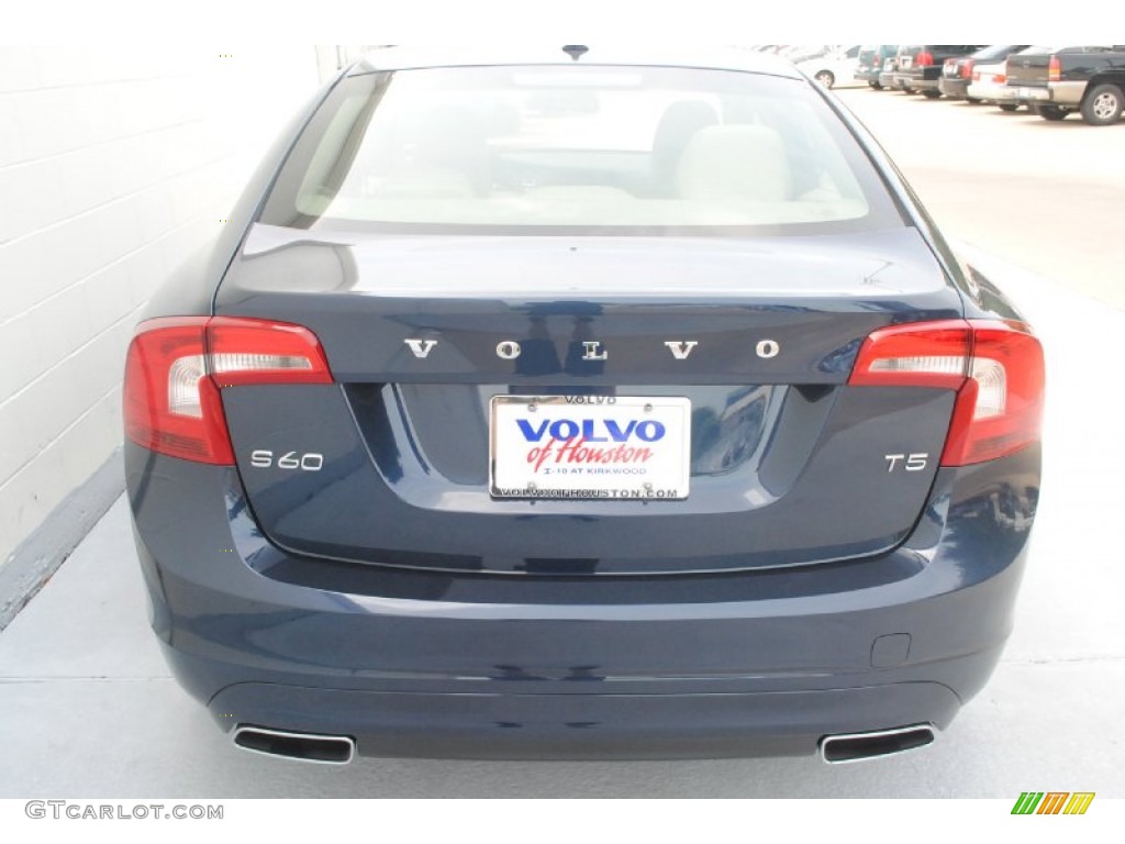 2014 S60 T5 - Caspian Blue Metallic / Soft Beige photo #7