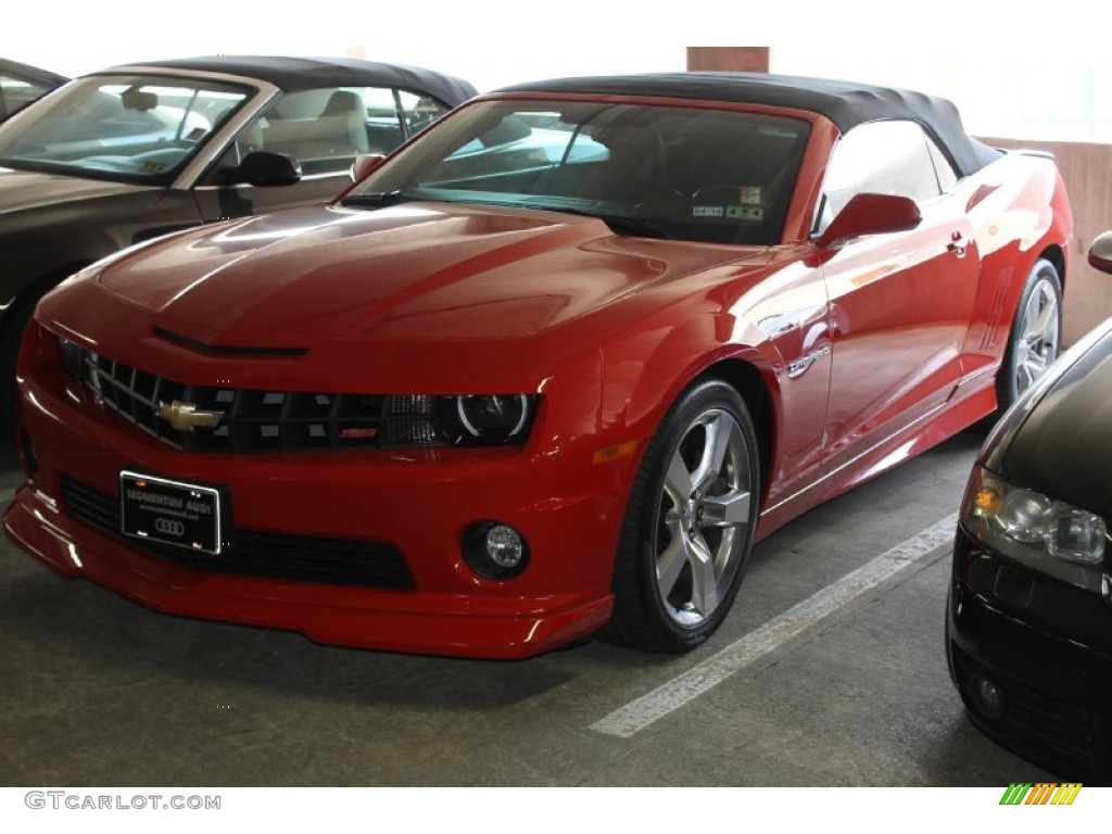 2011 Camaro SS/RS Convertible - Victory Red / Black photo #3