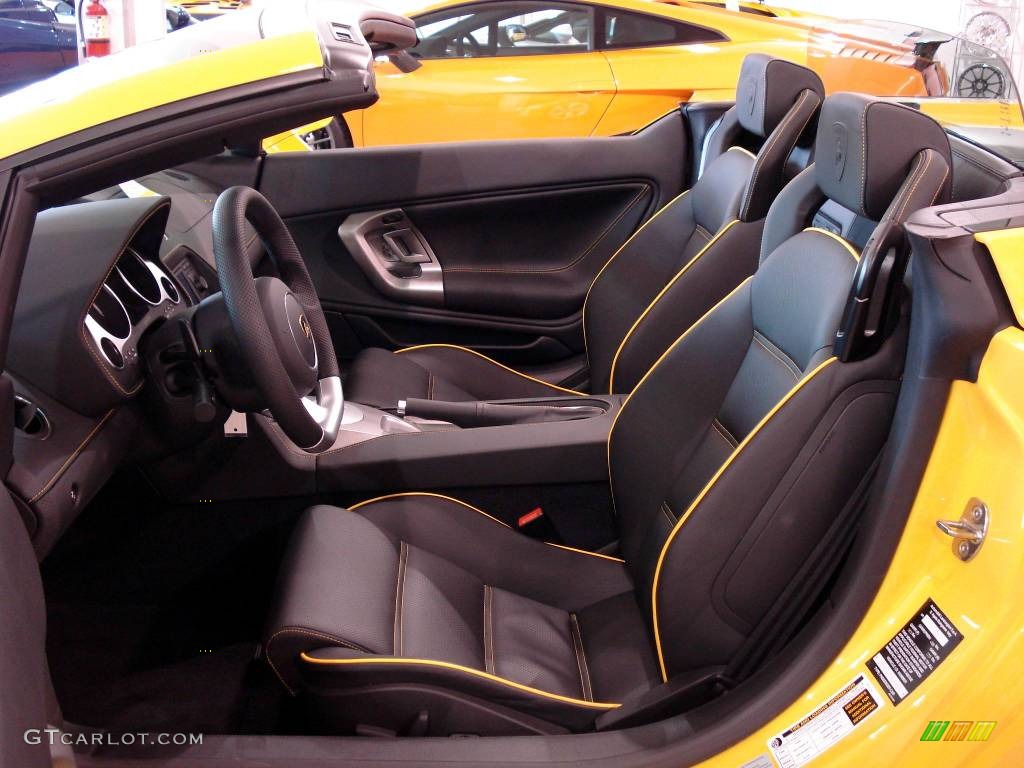Nero Perseus Interior 2008 Lamborghini Gallardo Spyder Photo #840305