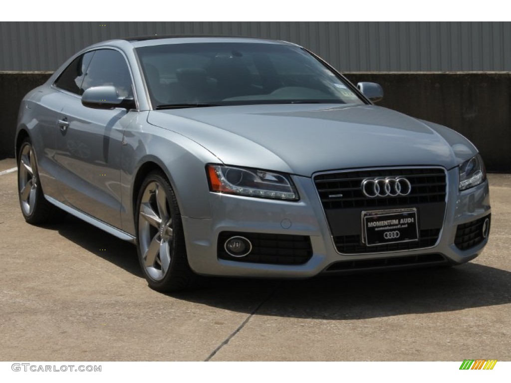 2010 A5 2.0T quattro Coupe - Monza Silver Metallic / Black photo #1
