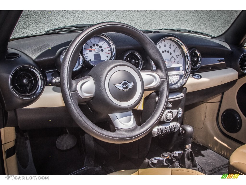 2009 Mini Cooper Convertible Gravity Tuscan Beige Leather Dashboard Photo #84030867