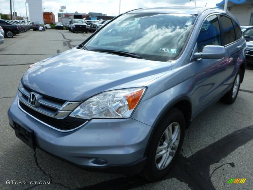 2011 CR-V EX-L 4WD - Glacier Blue Metallic / Gray photo #7