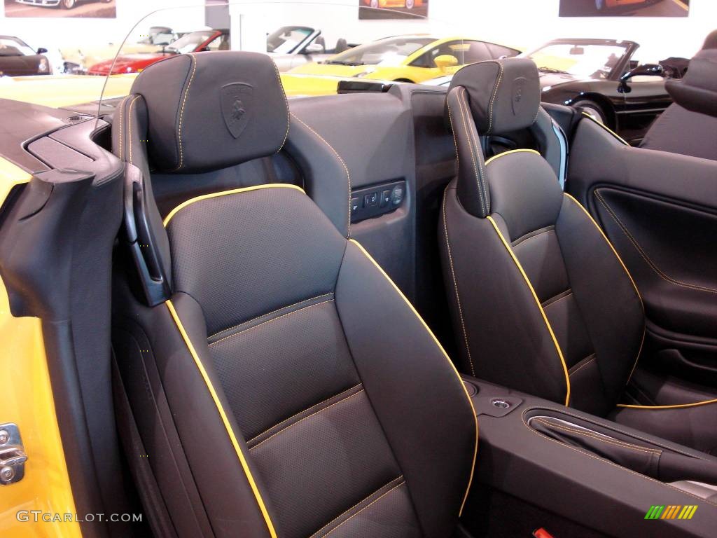 Nero Perseus Interior 2008 Lamborghini Gallardo Spyder Photo #840320