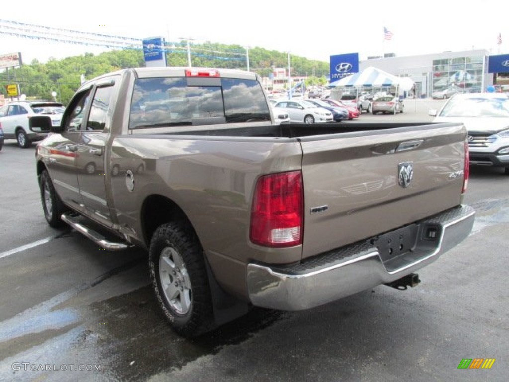 2010 Ram 1500 SLT Quad Cab 4x4 - Austin Tan Pearl / Light Pebble Beige/Bark Brown photo #8