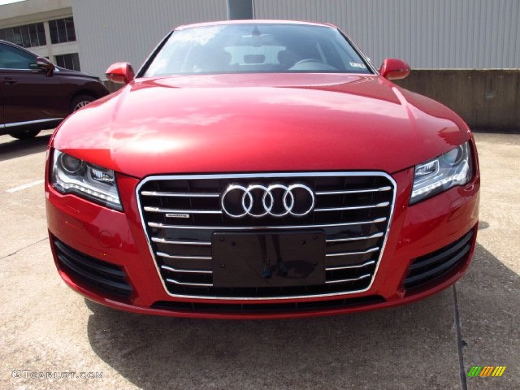 2014 A7 3.0T quattro Premium Plus - Garnet Red Pearl / Black photo #7