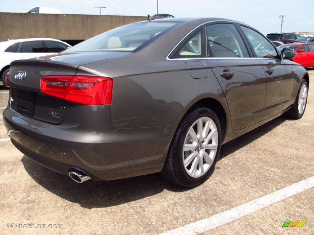 2014 A6 3.0T quattro Sedan - Dakota Gray Metallic / Velvet Beige photo #2