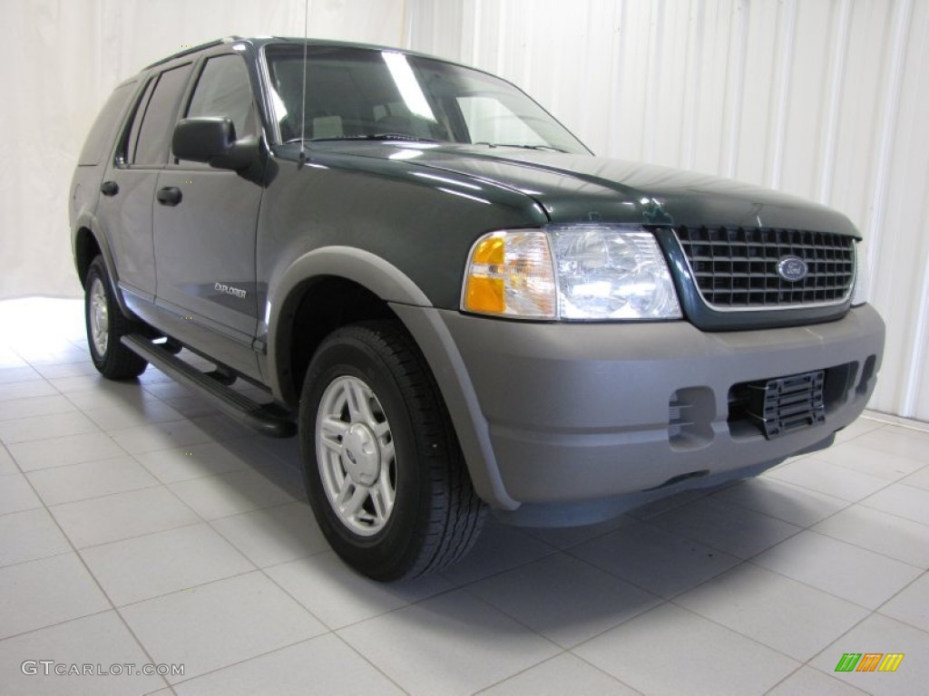 2002 Explorer XLS 4x4 - Dark Highland Green Metallic / Medium Parchment photo #1