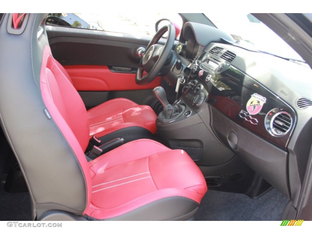 Abarth Nero/Rosso/Nero (Black/Red/Black) Interior 2013 Fiat 500 Abarth Photo #84035640