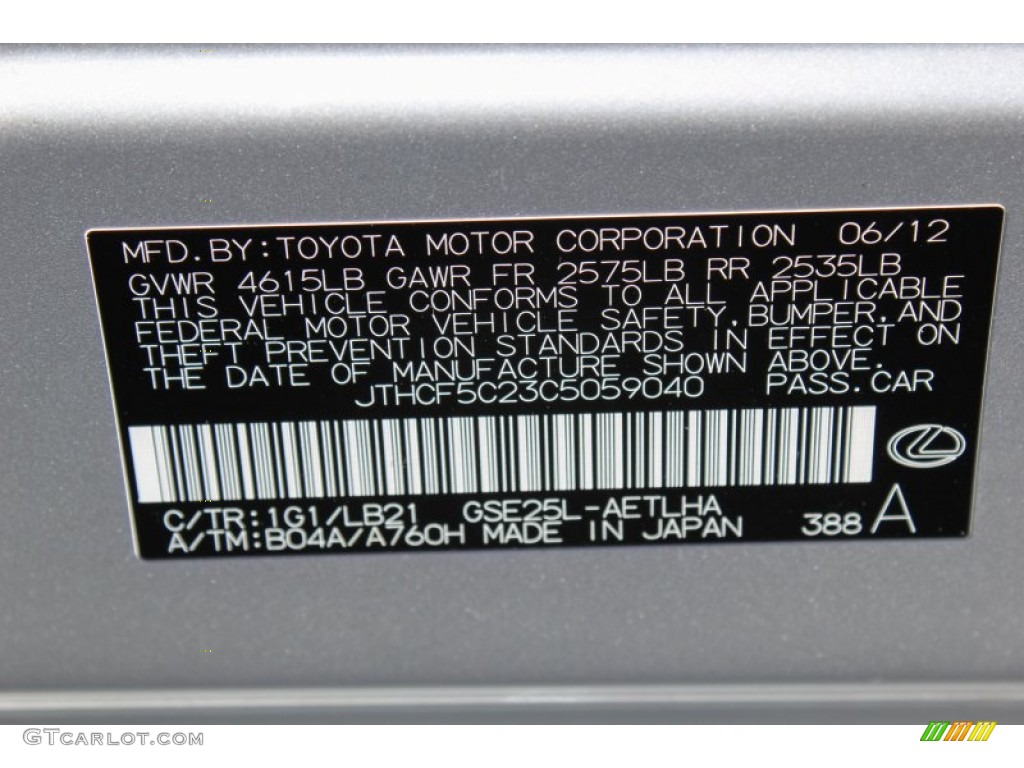 2012 IS 250 AWD - Tungsten Silver Pearl / Light Gray photo #21