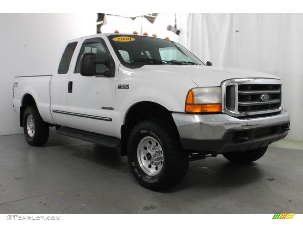 2000 F250 Super Duty XLT Extended Cab 4x4 - Oxford White / Medium Graphite photo #5