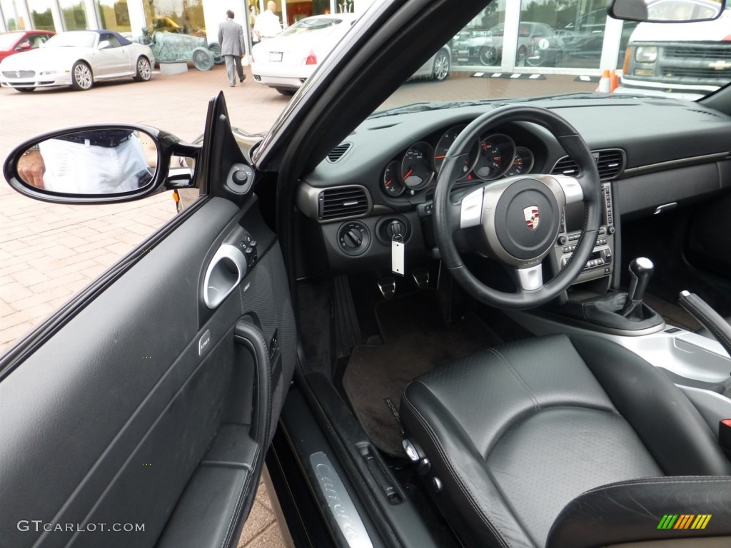 Black Interior 2007 Porsche 911 Carrera Cabriolet Photo #84037932