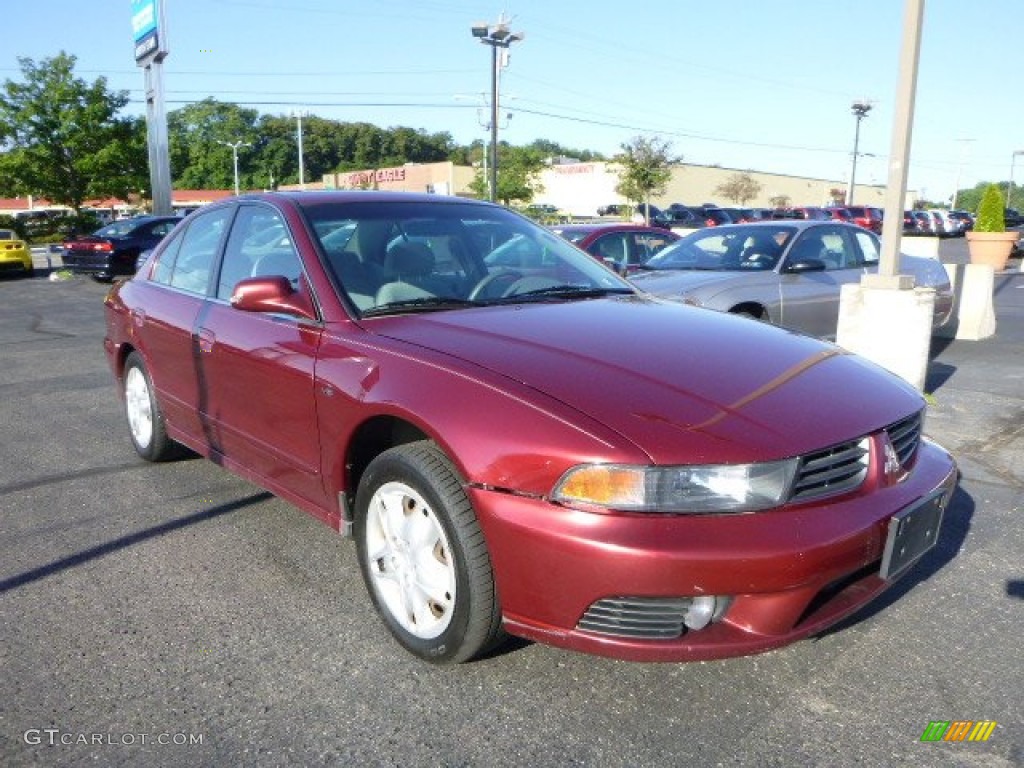 2003 Galant ES - Ultra Red Pearl / Gray photo #1