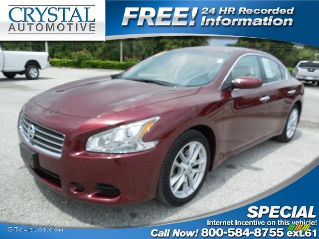 2010 Maxima 3.5 S - Tuscan Sun Red / Caffe Latte photo #1