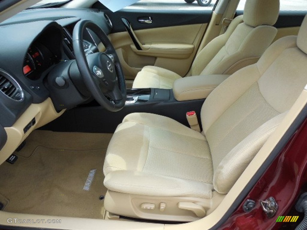 2010 Maxima 3.5 S - Tuscan Sun Red / Caffe Latte photo #4