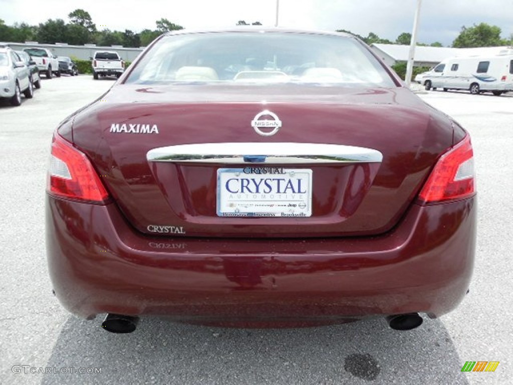 2010 Maxima 3.5 S - Tuscan Sun Red / Caffe Latte photo #7