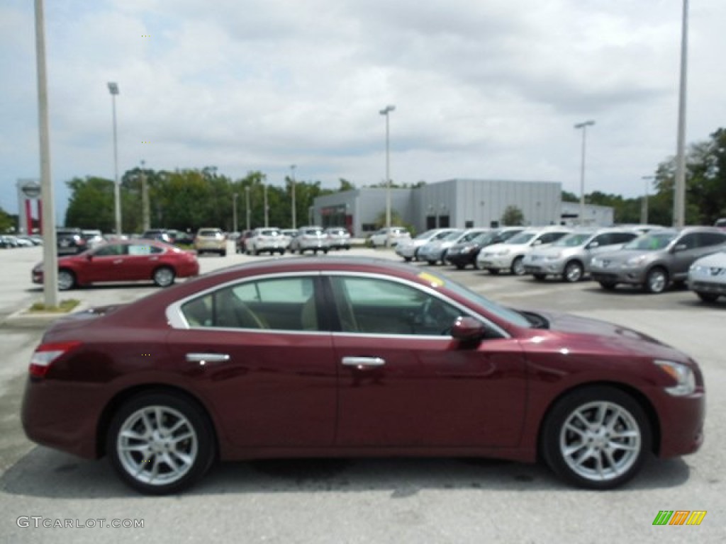 2010 Maxima 3.5 S - Tuscan Sun Red / Caffe Latte photo #9