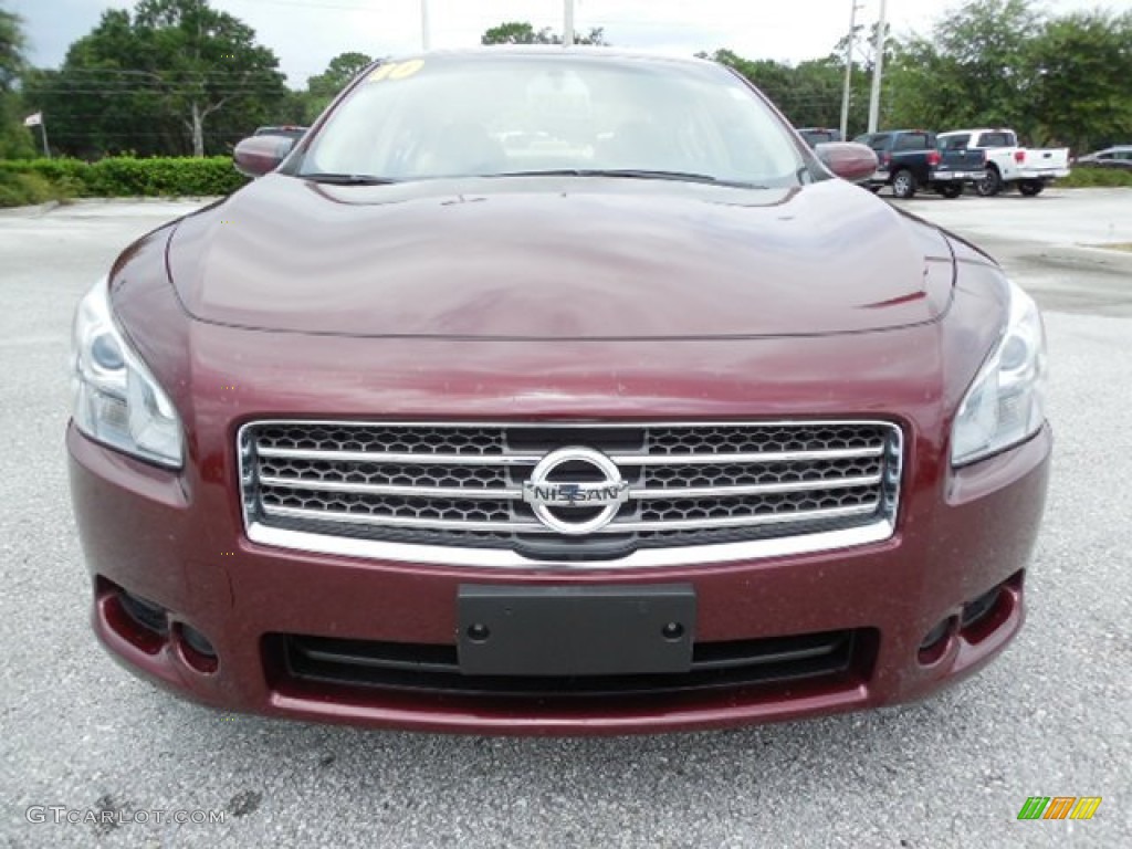 2010 Maxima 3.5 S - Tuscan Sun Red / Caffe Latte photo #13