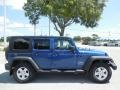 2010 Deep Water Blue Pearl Jeep Wrangler Unlimited Sport 4x4  photo #10