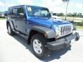 2010 Deep Water Blue Pearl Jeep Wrangler Unlimited Sport 4x4  photo #11