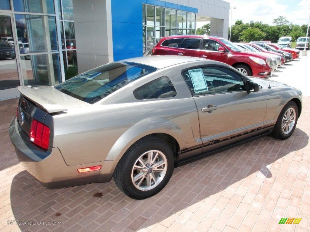 2005 Mustang V6 Premium Coupe - Mineral Grey Metallic / Dark Charcoal photo #11