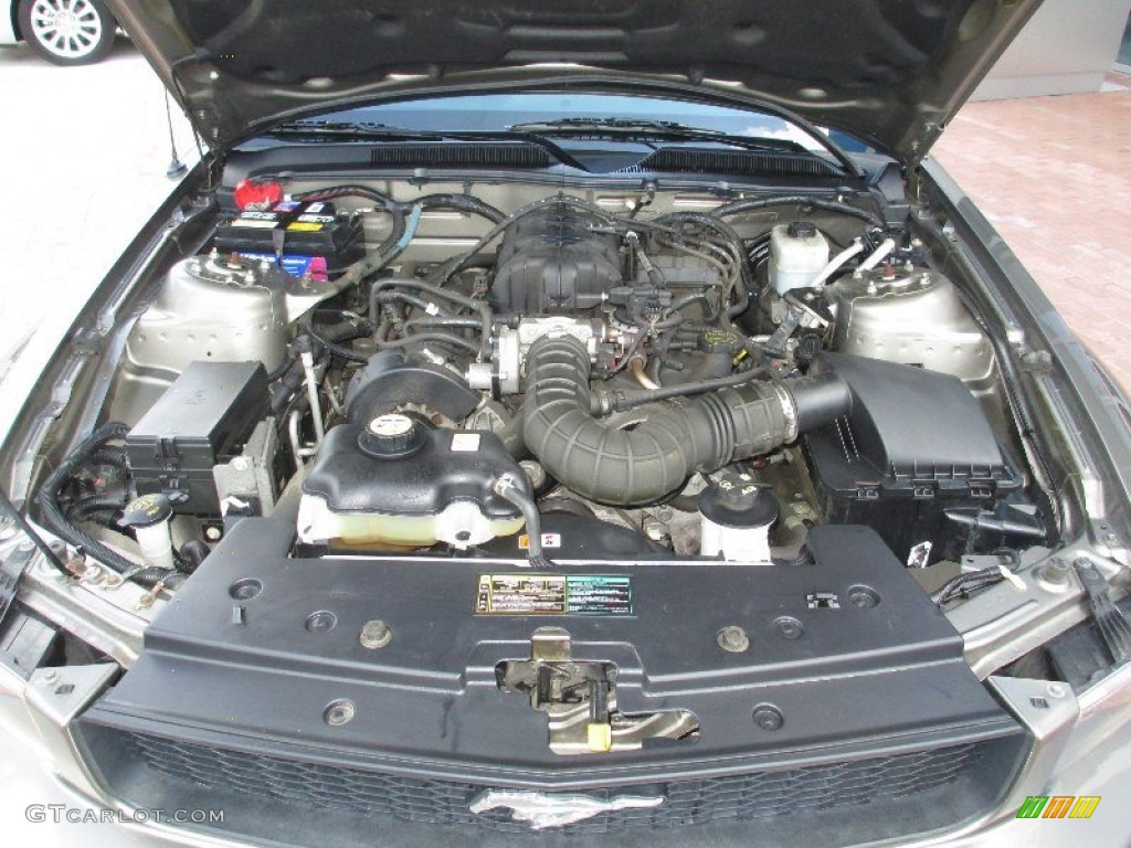 2005 Mustang V6 Premium Coupe - Mineral Grey Metallic / Dark Charcoal photo #17