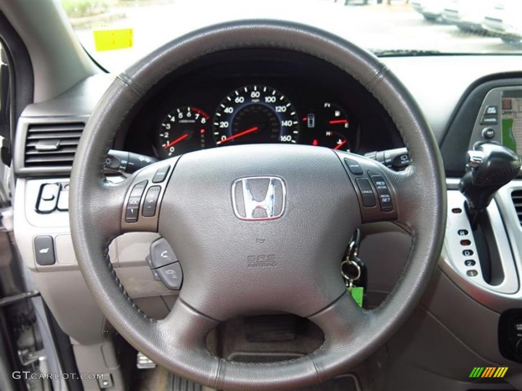 2010 Honda Odyssey EX-L Gray Steering Wheel Photo #84043895