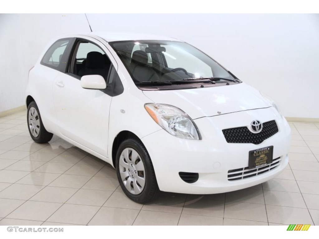 2007 Yaris 3 Door Liftback - Polar White / Dark Charcoal photo #1