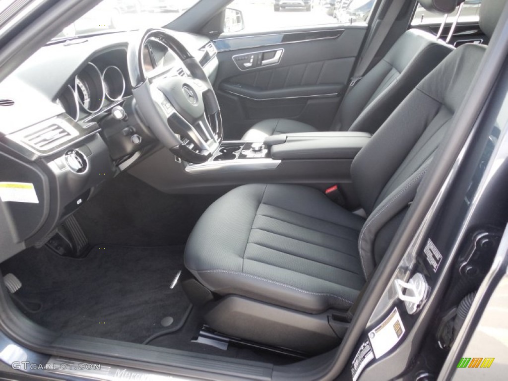 Black Interior 2014 Mercedes-Benz E 550 4Matic Sedan Photo #84044672