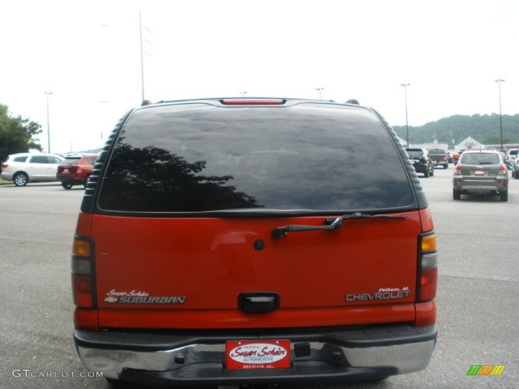 2004 Suburban 1500 LT - Sport Red Metallic / Tan/Neutral photo #11