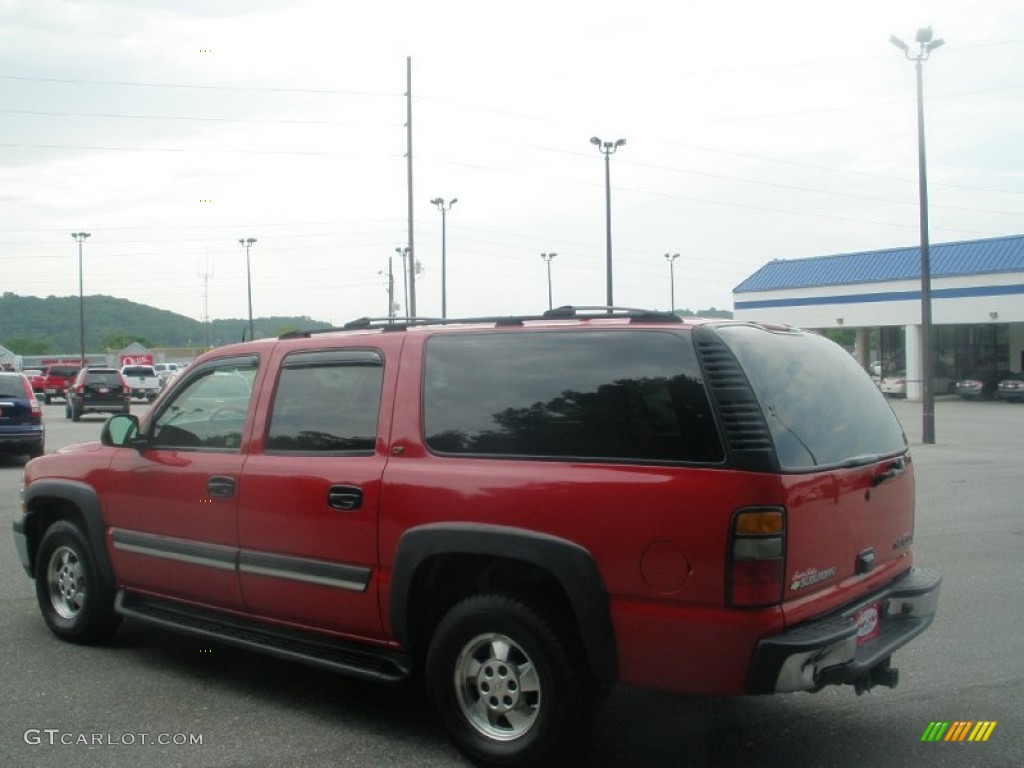 2004 Suburban 1500 LT - Sport Red Metallic / Tan/Neutral photo #12