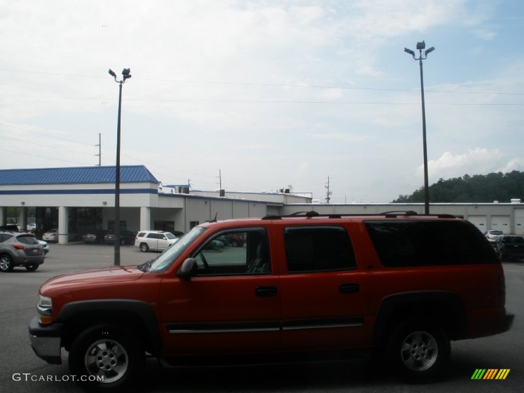 2004 Suburban 1500 LT - Sport Red Metallic / Tan/Neutral photo #13