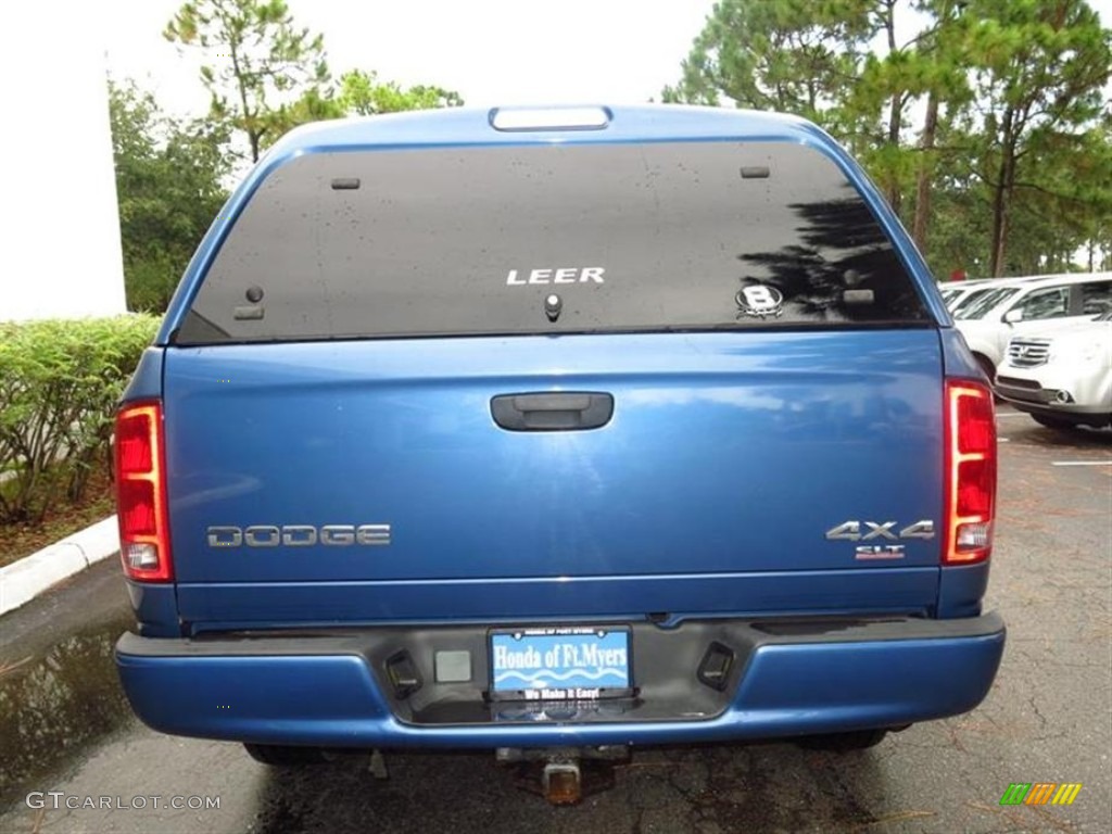 2003 Ram 1500 SLT Quad Cab 4x4 - Atlantic Blue Pearl / Dark Slate Gray photo #4