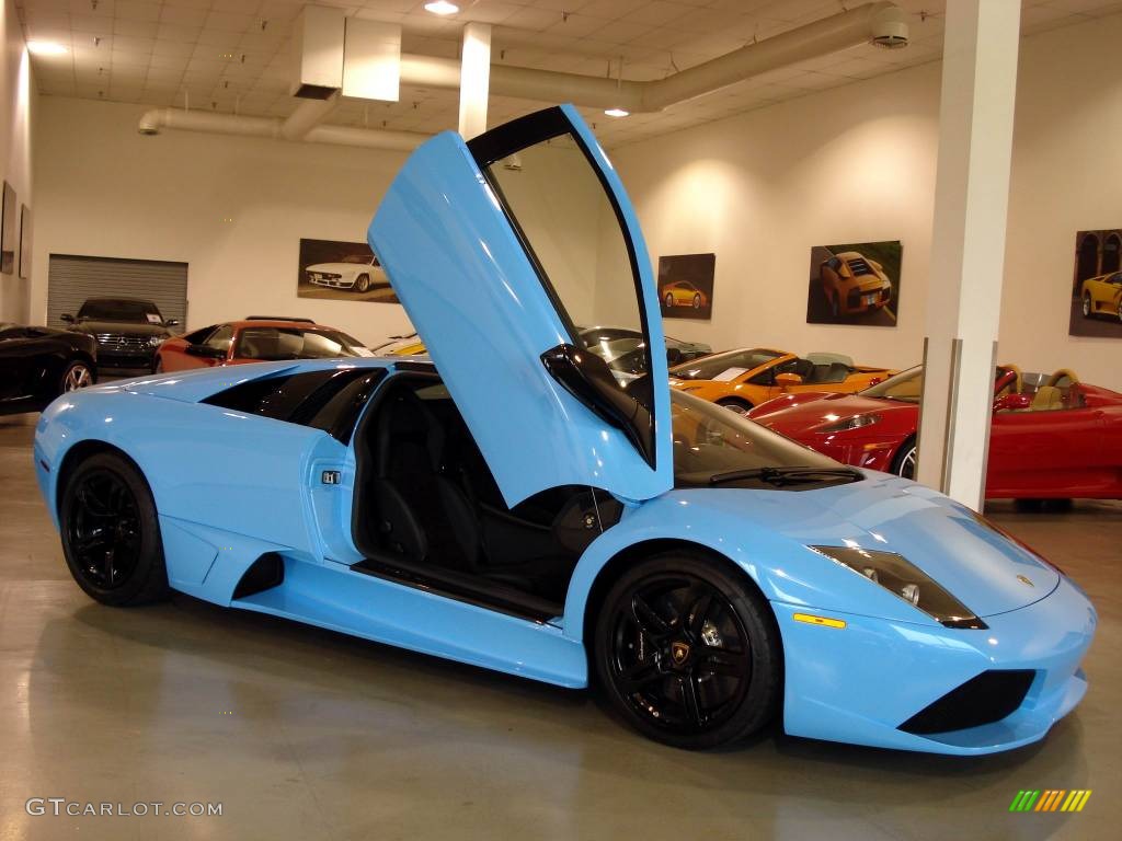 2008 Murcielago LP640 Coupe - Celeste Cepheus (Sky Blue) / Nero Perseus/Marrone Janus photo #1