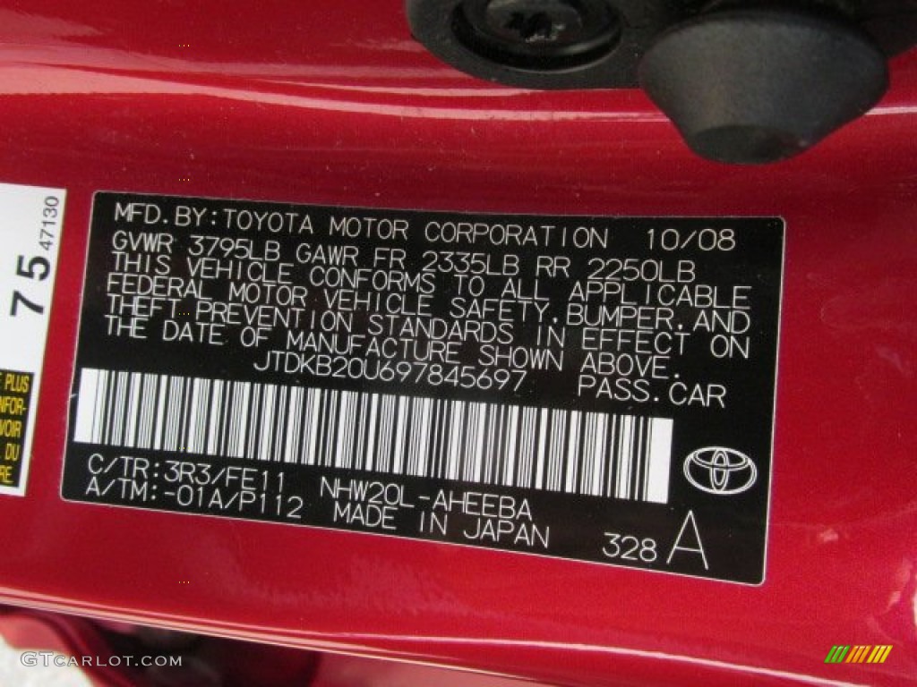 2009 Prius Hybrid - Barcelona Red Metallic / Dark Gray photo #19