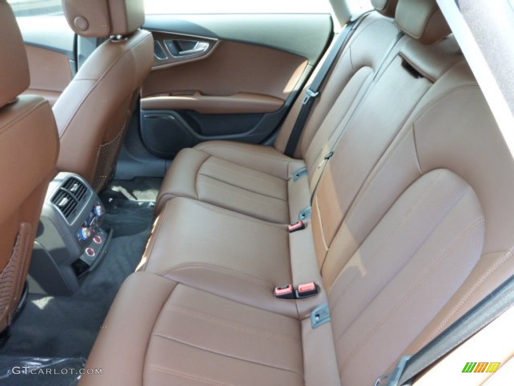 Nougat Brown Interior 2014 Audi A7 3.0T quattro Premium Plus Photo #84049931