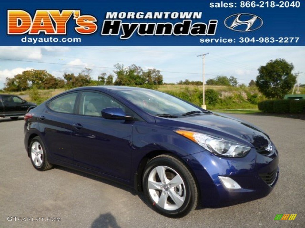 2013 Elantra GLS - Indigo Night / Gray photo #1