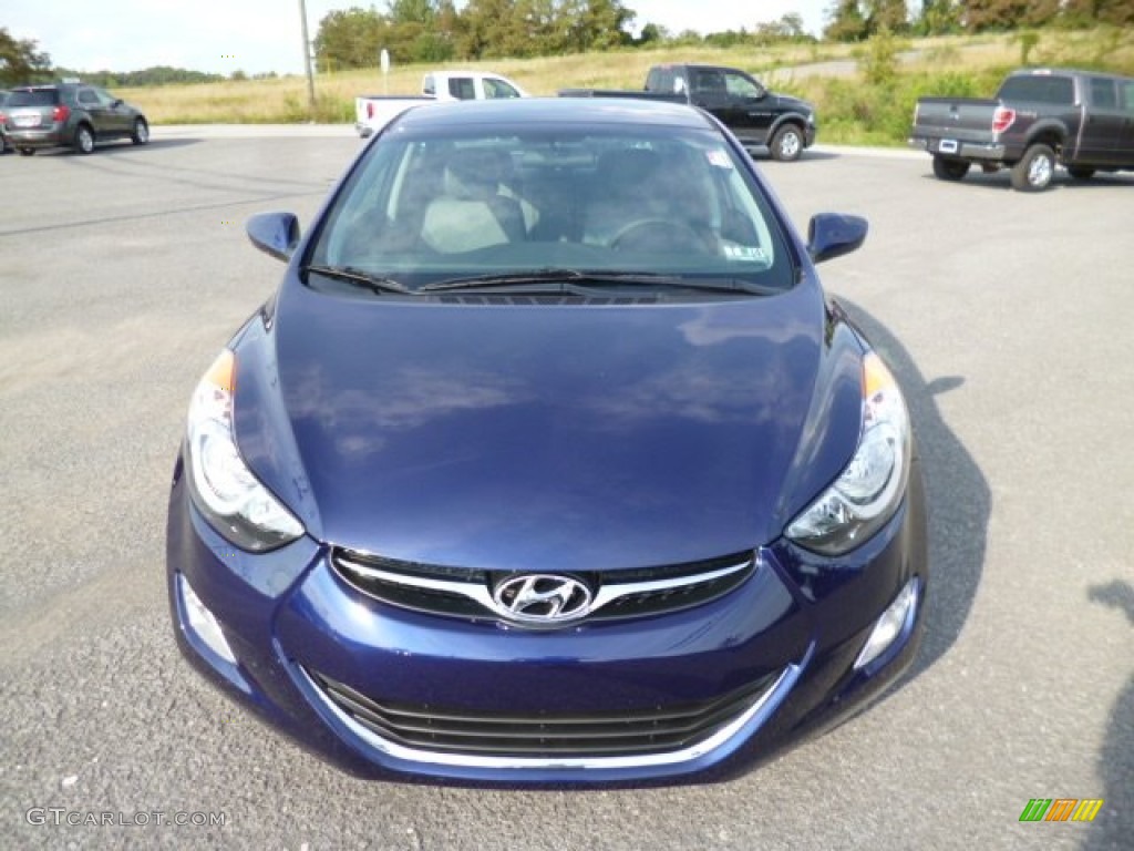 2013 Elantra GLS - Indigo Night / Gray photo #2