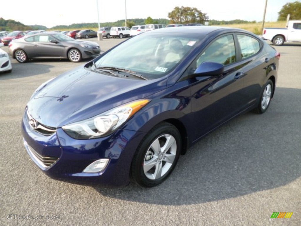 2013 Elantra GLS - Indigo Night / Gray photo #3