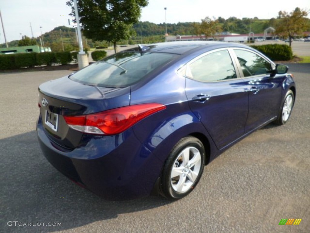 2013 Elantra GLS - Indigo Night / Gray photo #7