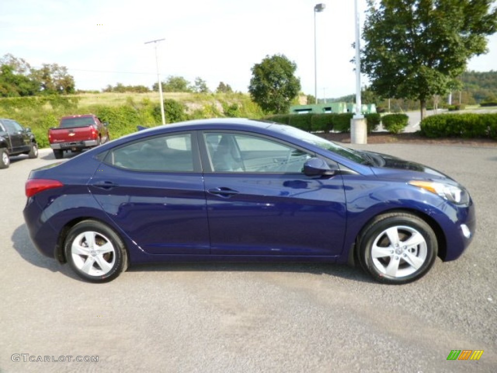 2013 Elantra GLS - Indigo Night / Gray photo #8