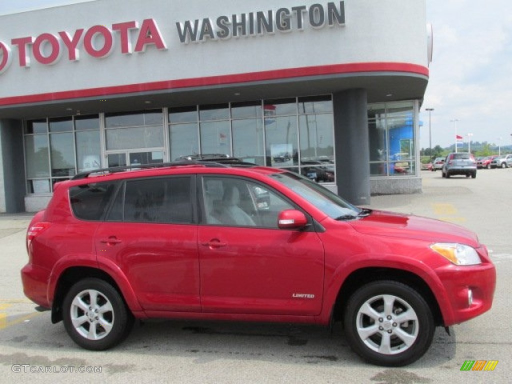 2011 RAV4 Limited 4WD - Barcelona Red Metallic / Ash photo #2