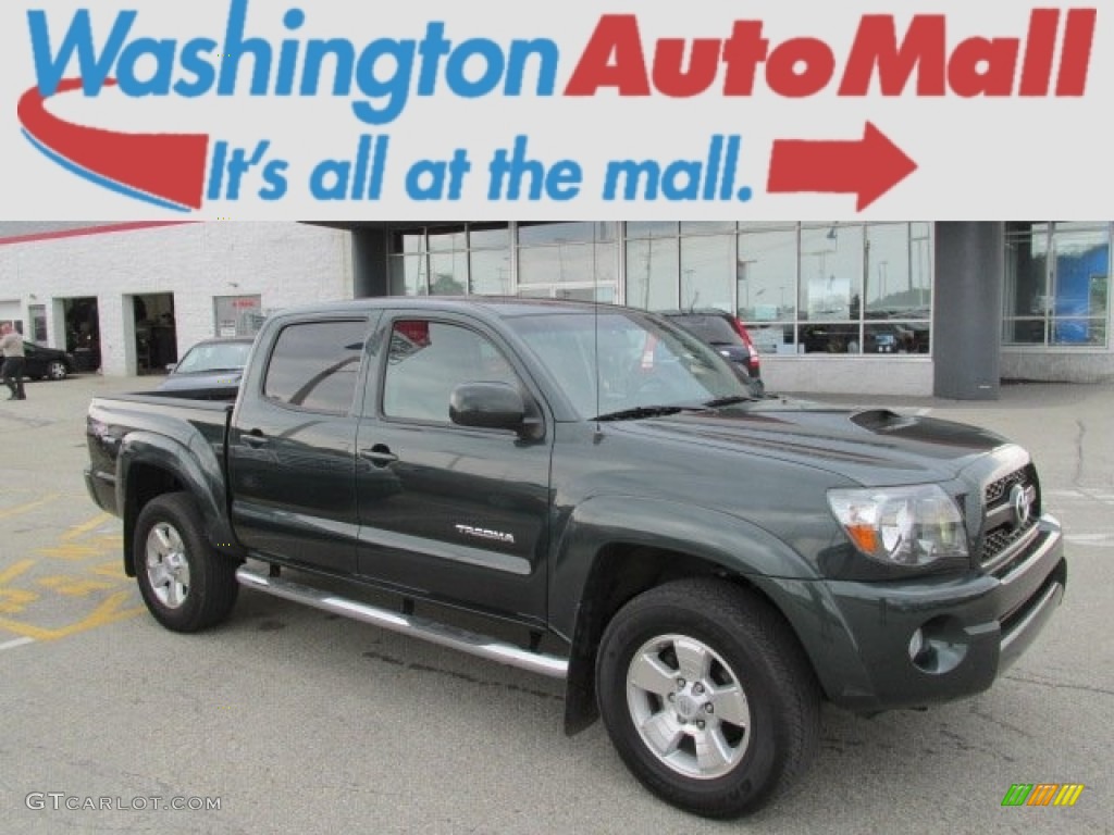 2011 Tacoma V6 TRD Sport Double Cab 4x4 - Timberland Green Mica / Graphite Gray photo #1