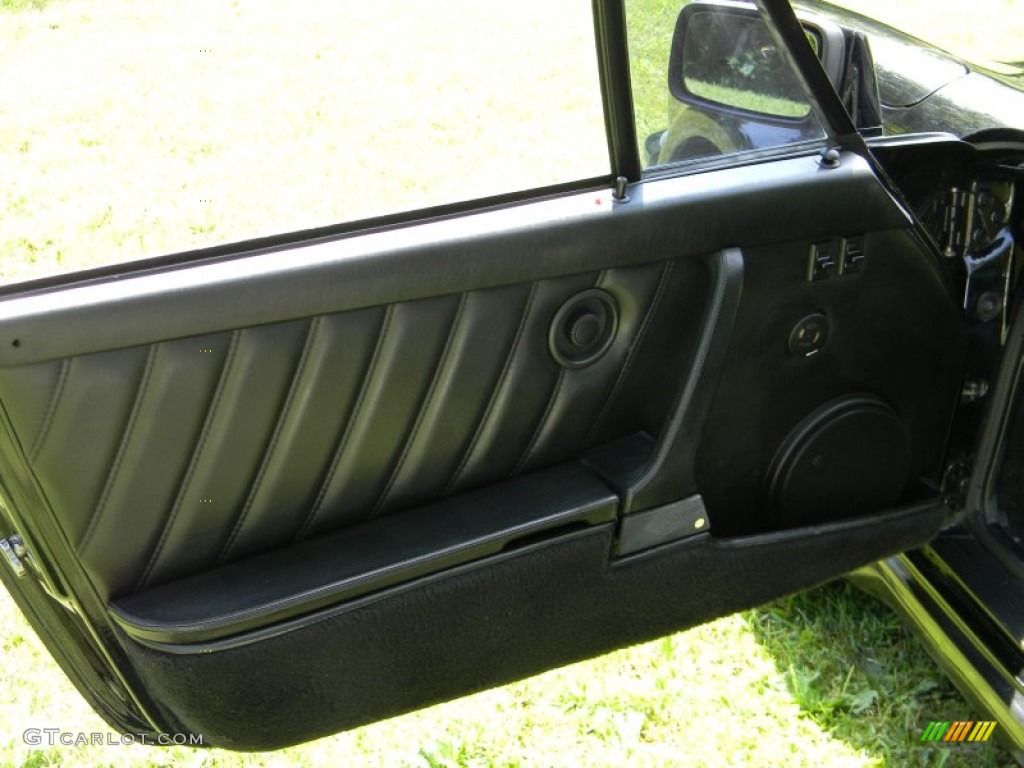 1987 Porsche 911 Turbo Coupe Black Door Panel Photo #84051378