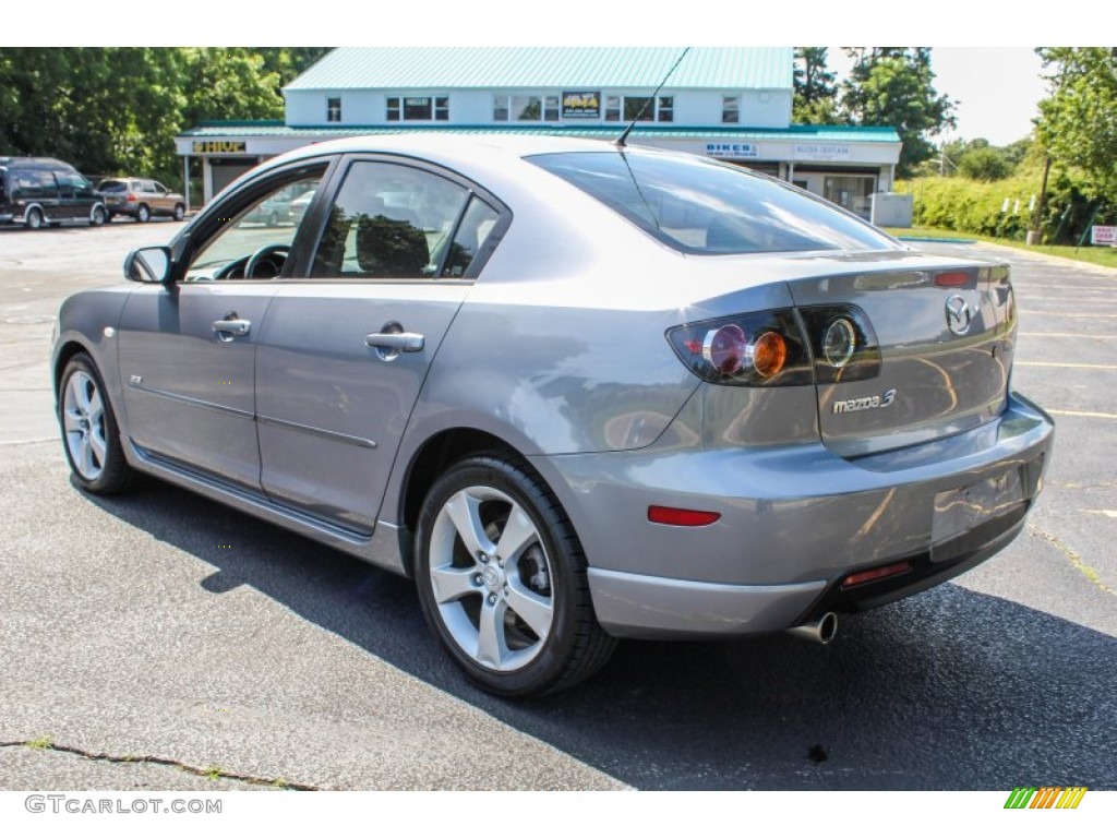 2004 MAZDA3 s Sedan - Titanium Gray Metallic / Black/Red photo #4