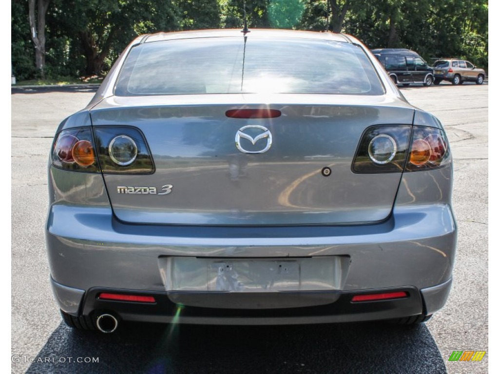 2004 MAZDA3 s Sedan - Titanium Gray Metallic / Black/Red photo #5