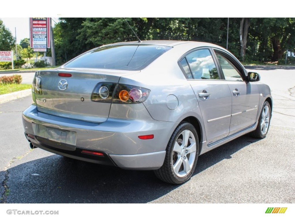 2004 MAZDA3 s Sedan - Titanium Gray Metallic / Black/Red photo #6