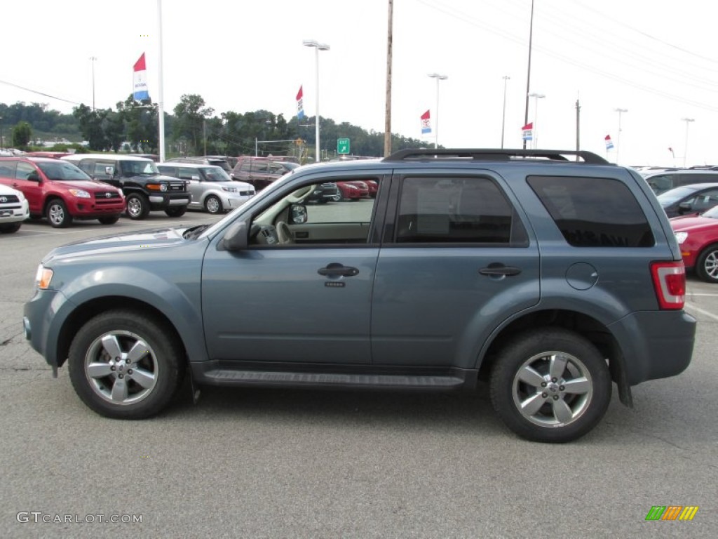 2010 Escape XLT V6 4WD - Steel Blue Metallic / Camel photo #6