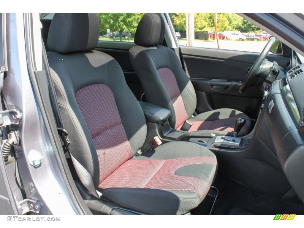 2004 MAZDA3 s Sedan - Titanium Gray Metallic / Black/Red photo #10