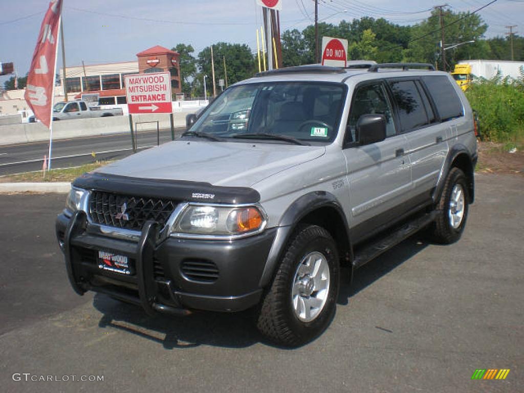 2002 Montero Sport XLS 4x4 - Munich Silver Metallic / Gray photo #1